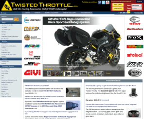 twistedthrottlecup.com: TwistedThrottle.com
Twisted Throttle LLC. - Sport and Adventure Touring Equipment - North American importer and distributor for SW-Motech, MRA Windscreens, Bags-Connection Electric Tankbags, Barkbusters Hand Guards, Kaoko Throttle Locks, Denali LED headlights, Micatech luggage, Techmounts, dealer for GIVI USA, Gerbing Heated Clothing, and more! We offer the best selection of motorcycle hard luggage, windscreens, centerstands, and crashbars for metric bikes on the Internet!