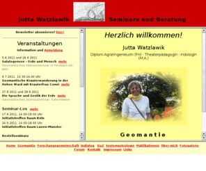 wesensreich.net: Jutta Watzlawik, Geomantie, Astrologie, Indologie, DaZ. Seminare und Beratung.
Jutta