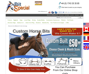 abitspecial.com: Custom Horse Bits|Snaffle Bits|Pelhams|Gag Bits|Swales|Driving Bits & others  | aBitSpecial.com
Custom made horse bits, snaffle bits, pelham bits, tom thumb, driving bits, gag bits.  Wide variety which can be made with different mouths, different materials and different sizes.