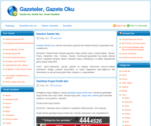 gazetteler.com: Gazeteler, Gazete oku, gazete ilan, gazete ilanı, hürriyet ilan, gazete sayfaları, gazete ilan servisi
Gazeteler, Gazete oku, gazete ilan, gazete ilanı, hürriyet ilan, gazete sayfaları, gazete ilan servisi, hürriyet ilan, sabah ilan, posta ilan 444 İLAN hemen tuşlayın!