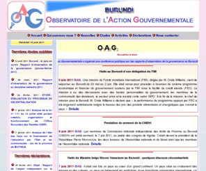 oag.bi: Observatoire de l'Action Gouvernemantale
Observatoire de l'Action Gouvernementale du Burundi