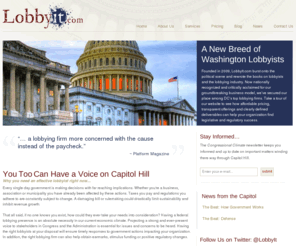 lobby-it.info: Washington DC's Top Lobbying Firm - Lobbyit.com
LobbyIt.com is a groundbreaking lobbying firm with a new breed of transparent and affordable Washington lobbyists.