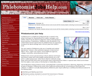 phlebotomistjobshelp.com: Phlebotomist Job | Phlebotomy Jobs
Find Phlebotomist Jobs. A Phlebotomy Jobs search site with career information. Phlebotomist Jobs available now.