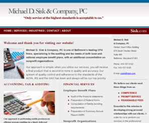 sisk.com: Baltimore Maryland CPA firm specializing in auditing and tax needs of employee benefit plans
A leading Baltimore Maryland CPA firm specializing in auditing and tax needs of employee benefit plans.