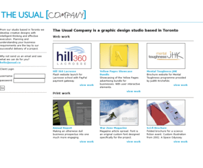 theusualcompany.com: The Usual Company is a design agency in Toronto
The Usual Company is based in Toronto Canada and does branding, graphic design, and website development