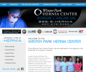 winterparkherniacenter.com: Winter Park Florida Hernia Center, Charles J Koller MD
