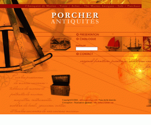 antiqueporcher.com: antiquites Porcher Antiques Porcher
 Antiquaire a Marseille : meubles, tableaux, lustres. Specialise dans les objets de marine Antique dealer in Marseilles furniture, paintings, chandeliers. specialised naval objects