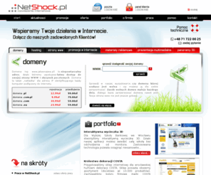 netszok.pl: NetShock.pl : Hosting. Domeny. Serwery wirtualne.
Hosting. Domeny. Serwery wirtualne. Projektowanie stron WWW.