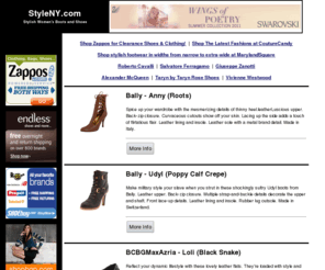 styleny.com: StyleNY: Stylish Women's Boots and Shoes
Stylish designer women's footwear: shoes, boots and sandals. Arche, Bally, Stuart Weitzman, Donald J Pliner and more