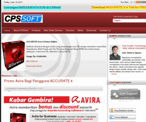 cpssoft.com: CPSSoft: Developer of ACCURATE Accounting Software
software+akuntansi, accounting+software, software development, accounting, akuntansi, pajak, financial, keuangan, bisnis, multi currency, software akuntansi, akuntansi indonesia, accurate, accounting software