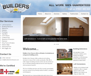 buildersfromheaven.com: Builders From Heaven | London | Kent | Surrey
Builders from Heaven offers professional building services to many of the South East London postcodes, Surrey and Kent. contact us on 07831 365 620 for a quote
