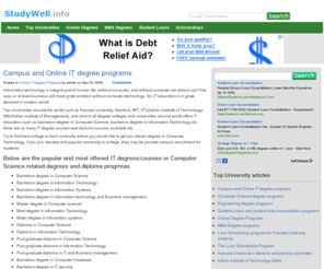engcolleges.net: studywell.info - World Universities, World top universities, US universities, UK universities, Indian universities, Scholarships
World top universities, find universities courses, admissions, and scholarships. Also find universities degree programs, online degrees.