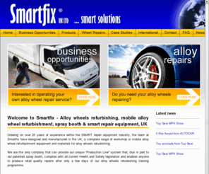 smartfixuk.com: Smartfix - Alloy wheels refurbishing, Mobile alloy wheel refurbishment, Spray booth, Smart repair equipment, UK
Smartfix for mobile alloy wheels refurbishing & refurbishment, spray booth & smart repair equipment