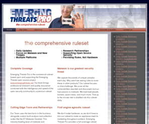 emergingthreatspro.com: Emerging Threats Pro
Emerging Threats Pro