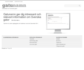gatunamn.se: Gatunamn
