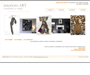 interiors-art.com: interiors-ART consultancy & supply - home
interiors-ART consultancy and supply provide artowrk and mirrors to enhance your interior scheme.