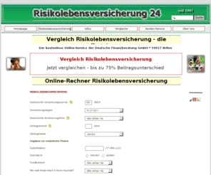 risikolebensversicherung24.de: Risikolebensversicherung Vergleich - Testsieger
Risikolebensversicherung im Vergleich - mit Testsieger Finanztest (Stiftung Warentest) - Test Online - günstige Risikolebensversicherungen 