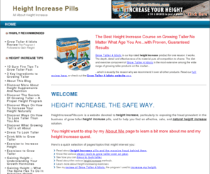heightincreasepills.com: Height Increase Pills : #1 Site For Height Increase | Height Increase Pills
Height Increase Just Got Easy! Gain Height and Grow Taller! #1 Doctor Approved Height Increase Method.