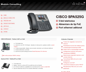 modulo.ro: Modulo Consulting: Echipamente VoIP - placi telefonice, adaptoare SIP si telefoane VoIP
Modulo Consulting distribuie echipamente voip Aastra, beroNet, bero*fix, CISCO SMB, Digium, Grandstream, Linksys, Sangoma si VoiSmart