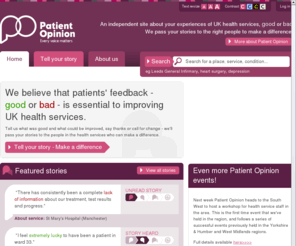 mynhs.info: Patient Opinion
The UK's independent non-profit feedback platform for health services