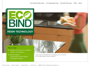 ecobind.net: EcoBind Resin Technology | formaldehyde safety information, facts, research
EcoBind technology can help you meet the strictest global emission standards without compromising quality or plant productivity.