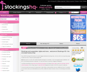 hosieryhq.com: Stockings HQ: Stockings, Tights, Suspenders & Hold-ups From The UK Tights And Stockings Shop & Forum Site
Stockings, Tights, Hold-ups & Suspender Belts: Huge Selection, GREAT Prices, Ultra FAST Delivery, & Unrivalled Service Since 2000. Enjoy The Finest UK Tights & Stockings Site And Explore The Hosiery Discussion Forums.