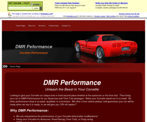 tigerunlimited.com: DMR Performance
DMR Performance a Corvette performance shop in San Antonio, TX specializing in suspension setups for autocross, road course, and drag strip racing.