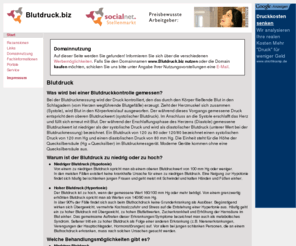 blutdruck.biz: Blutdruck.biz
Hier finden Sie grundlegende Informationen zu Blut und Blutkrankheiten.