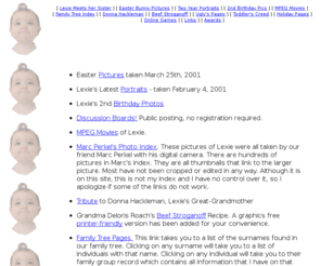 lexiemorgan.com: LexieMorgan.com Main Page
LexieMorgan.com main page and table of contents.