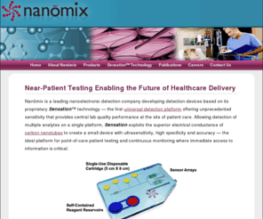 nano.com: Nanōmix - Breakthrough Detection Solutions with the Nanoelectronic Sensation Technology
Nanomix is commercializing high-value nanoelectronic detection devices & hydrogen storage systems