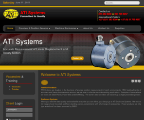 atisystems.co.za: ATI Systems
Hollow Shaft Incremental Encoders, Incremental Encoders, hollow shaft, solid shaft, absolute encoders, rotary encoders, encoders, Encoder tester, Encoder Simulator, Resolvers, Tacho Generators, Magnetostrictive Sensors, Sensors, Digital Sensors, Linear Potentiometers, Potensiometers, Linear Encoders, Lazer Measurement, Signal Converters, Convereters, SSI, Encoder Splitters and Switchers, Frequency Deviders, Multipliers, Synchronous Controllers, Controllers, Flying and Rotating Cutter Control, Rotary Shear Control, Winding & Tension Control, Panel Meters, Indicators, Electronic Counters, Counters, Tachometers, Frequency Meters, Timers, Industrial Stop Watches, SSI Displays, Indicators, PROFIBUS, CANBUS, Displays, Speed & Slip Monitors
, Wall Mounted Enclosures, Enclosures, Floor Standing Enclosures, consoles, Stainless steel wall enclosures, Motor Control, power distribution, Elsteel Boxes, Panel Airconditioners, Filter Fans, Fans, Fused Switches, Anti Condensation Heaters, Heaters, Thermostats, Panel Lights, Power Supplies, Battery Chargers, Bus Bar Systems