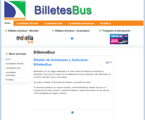 billetesbus.es: BilletesBus
Billetes autobuses y autocares, horarios, compra, venta, reserva - BilletesBus
