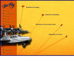 drfly.de: moderation event flugtag modellflug sprecher modellbau ansager
Moderation für jeden Anlass ist eine unserer Stärken. Dabei ist es egal ob Sie einen Moderator, Ansager oder Sprecher suchen. Wir moderieren proffesionell vor allem Flugtage, Modellflugtage also alle Arten der Luftfahrt.