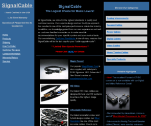 signalcable.com: Signal Cable
Affordable High-End Audio/Video Cables.