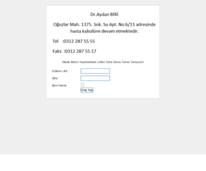 aydanbiri.com: Hoşgeldiniz
Doç.Dr.Aydan BİRİ, Kadın Hastalıkları ve Doğum Uzmanı