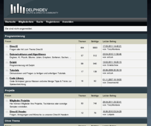 delphidev.de: www.delphidev.de
Spieleentwicklung und Programmieren mit Delphi und DirectX.