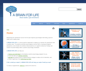 abrain4life.com: Memory loss problems, treatment and prevention
Clinical practice dedicated to helping you maintain a healthy brain