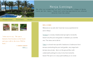 nerjaletting.com: Nerja Letting
Nerja villas and nerja apartments for rent direct from the owner. Hotels in Nerja and Nerja tourist information