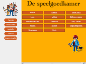 speelgoedkamer.com: De speelgoedkamer - Speelgoed voor spotprijzen (Playmobil, Lego, Fisher Price, Dora, Vtech, Geotrax en nog veel meer!)
De speelgoedkamer - Speelgoed voor spotprijzen (Playmobil, Lego en nog veel meer!)