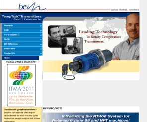 temptrak.com: TempTrak Transmitters - Binsfeld Engineering Inc. - Rotary Temperature Transmitters
Binsfeld Engineering Inc. specializes in rotating-to-stationary data communication systems. Using digital instrumentation technologies transmitted via non-contact inductive couplings or radio frequency devices, our transmitters provide accurate and reliable signals from rotating sensors.