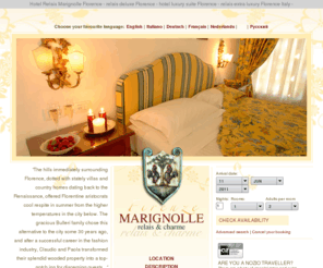 marignolle.com: Hotel Relais Marignolle Florence hotels - Official Site - Relais deluxe hotel Florence Italy
An inn situated on one of the beautiful hills that surround Florence, between the Convento della Certosa and the Ponte Vecchio.