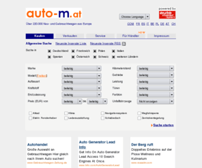 auto-m.at: auto-m.at - Gebrauchtwagen und Neuwagen Automarkt
Tausende Gebrauchtwagen, Neuwagen, Jahreswagen, Unfallwagen, etc. - Autos kaufen und verkaufen bei auto-m.at