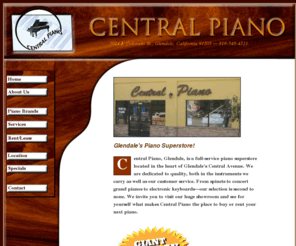 centralpiano.us: Pianos Glendale, Burbank, Pasadena, Los Angeles County - Central Piano
Pianos Glendale, Burbank, Pasadena, Los Angeles County