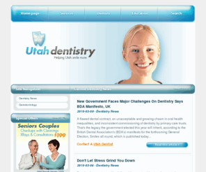 utah-dentistry.com: Utah Dentistry & Utah Dentists Directory & Utah Dentist Resources
Utah Dentists. Utah DENTISTRY.COM - Utah dentists directory, dental information and dentistry resources