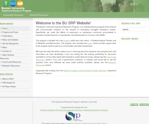 busbrp.org: Welcome to the BU SRP Website!
The Boston University Superfund Research Program