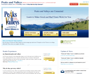 peaksandvalleysthebook.com: Peaks and Valleys - Discover the Book
Peaks and Valleys - Making Good and Bad Times Work For You — At Work and In Life, From Spencer Johnson, M.D., #1 Bestselling Author of Who Moved My Cheese?