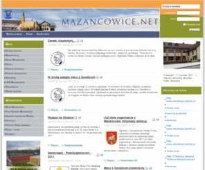 xn--mazacowice-z0b.net: Mazańcowice.NET - strona miejscowości Mazańcowice
Strona o miejscowości Mazańcowice, historia miejscowości, szkoły, parafie, aktualności, zdjęcia, galerie, forum, ważne telefony i organizacje, OSP.