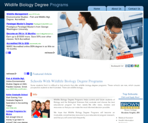 wildlifebiologydegreeprograms.com: Find the Right Wildlife Biology Degree Programs | WildlifeBiologyDegreePrograms.com
Wildlife Biology Degree Programs helps current and future students of Biology and the Biological Sciences find, evaluate and choose the best educational program for their needs. Find out more at WildlifeBiologyDegreePrograms.com.