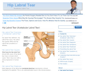 hiplabraltear.com: Hip Labral Tear, Acetabular Labral Tear
Hip Labral Tear, hip labral tear, hib labral, labral tear, Acetabular Labral Tear