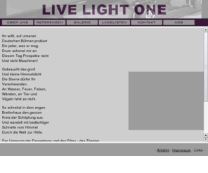 live-light-one.com: Live Light One
Live Light One - Beleuchtung für Film- und Fernsehtechnick